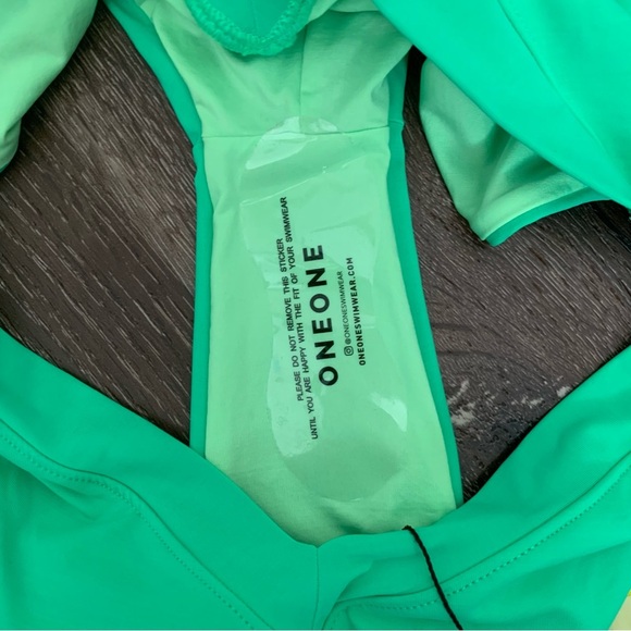 One one swimwear Womens green bikini / cheeky bottoms L NWT - Picture 10 of 10